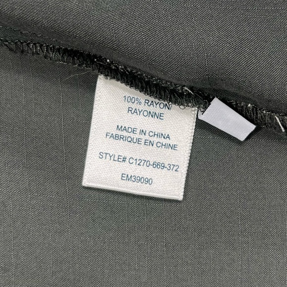 Cloth & Stone Anthropologie Bell Sleeve Lightweight Tie Front Green S - Picture 9 of 9